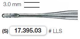 17.395.03 Elewator Lindo-Levien z ząbkami 3.0 mm prosty