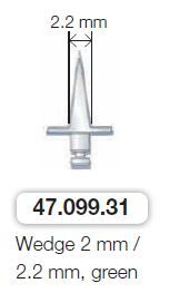 47.099.31 Klin Bone Splitting 2 x 2.2 mm zielony