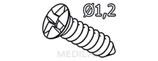 47.574.13 Tytanowe śruby samogwintujące, ⌀ 1,2 x 13 mm, 5 szt. - WYPRZEDAŻ